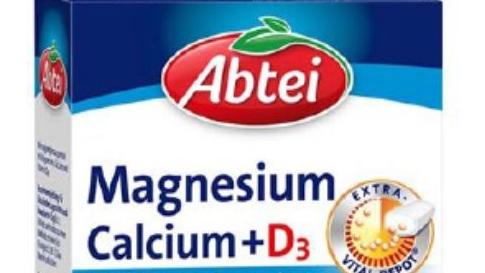 "Magnesium Calcium + D3"-Tabletten der Marke Abtei