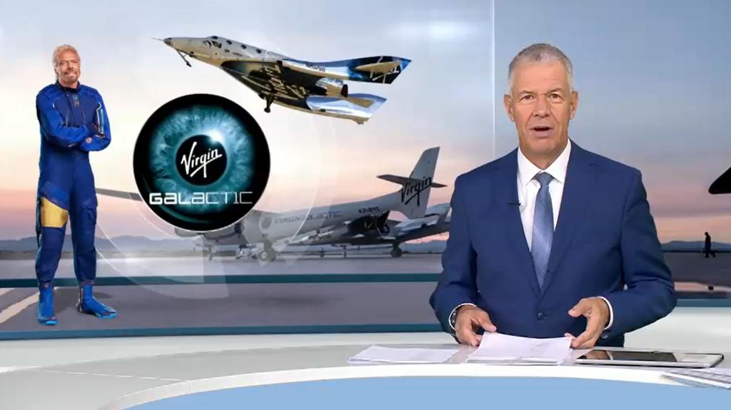 Das war das letzte Bild, das die Zuschauer vor dem Fernsehen sahen, bevor es düster im Studio wurde.