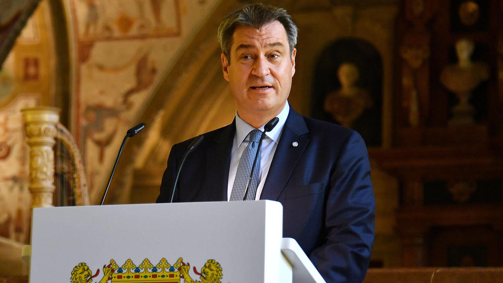 Markus Söder, der Politiker bei der Verleihung vom Bayerischen Verdienstorden am 8.7.2021 in München Verleihung vom Bayerischen Verdienstorden 2021 inj München *** Markus Söder, the politician at the award ceremony of the Bavarian Order of Merit on