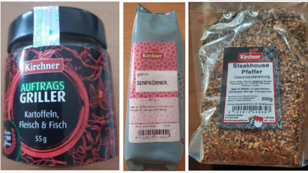 Diese Gewürze des Herstellers Kirchner Gewürze GmbH sind vom Produkt-Rückruf betroffen.