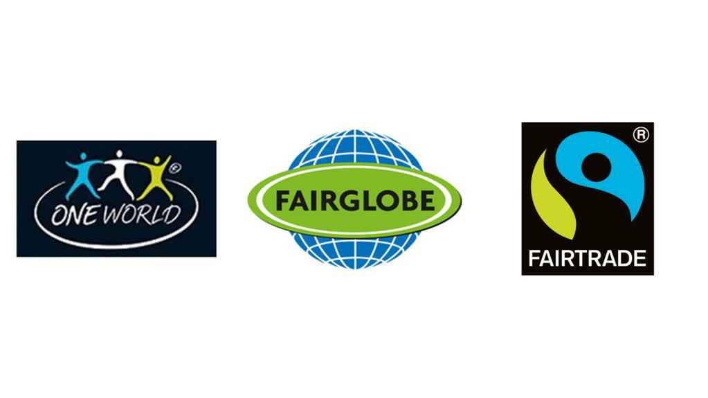 Logos wie diese kennzeichnen Fair-Trade-Produkte