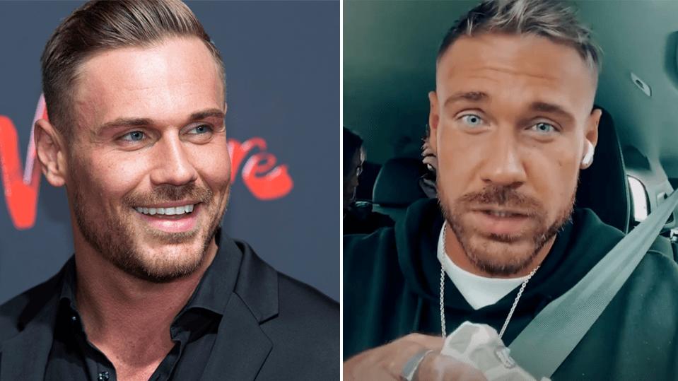 Link: Chris Broy im Oktober 2020 auf einer Veranstaltung und rechts: Chris sehr viel dünner im Juli 2021.