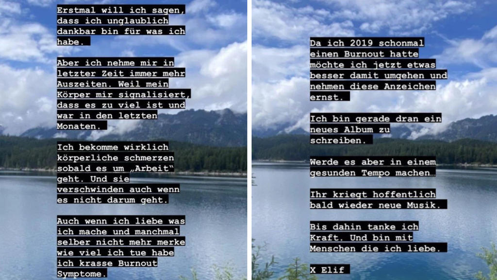 Elifs Statement zu ihren Burnout-Symptomen