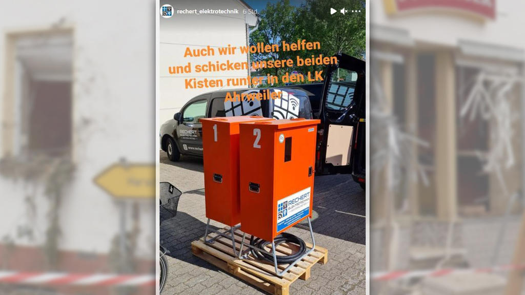 Handwerker aus ganz Deutschland unterstützen ihre Kollegen in den Flutgebieten.
