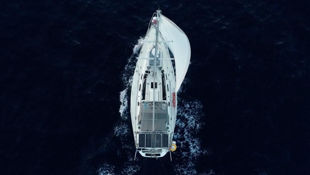 Mit diesem Boot überquerte Jonna Kilian-Vostell den Atlantik