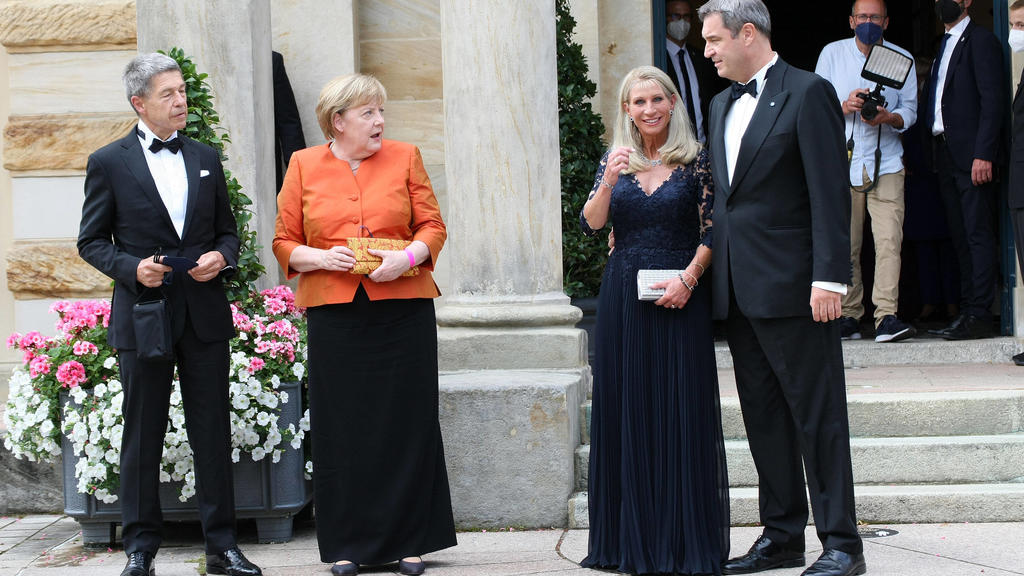 Angela Merkel und Markus Söder in Bayreuth.