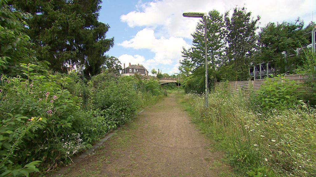 Frankfurt-Gallus: Der bisherige Weg sei zu schmal für entgegenkommende Radfahrer.