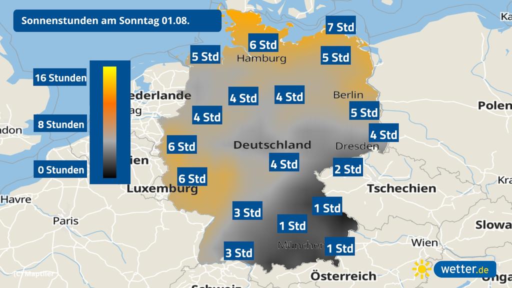 Es sieht mau aus mit Sonnenschein am Sonntag.