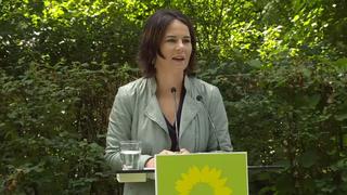 Annalena Baerbock bei der Vorstellung des "Klimaschutz-Sofortprogramms" der Grünen