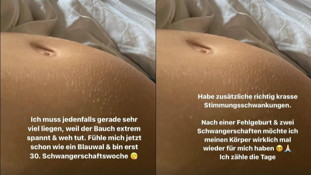 Schwangere Marie Nasemann fühlt sich "wie ein Blauwal" und leidet unter Schmerzen und Stimmungsschwankungen.