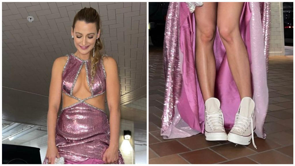 Blake Lively trägt unter ihrem Kleid ... Sneaker!