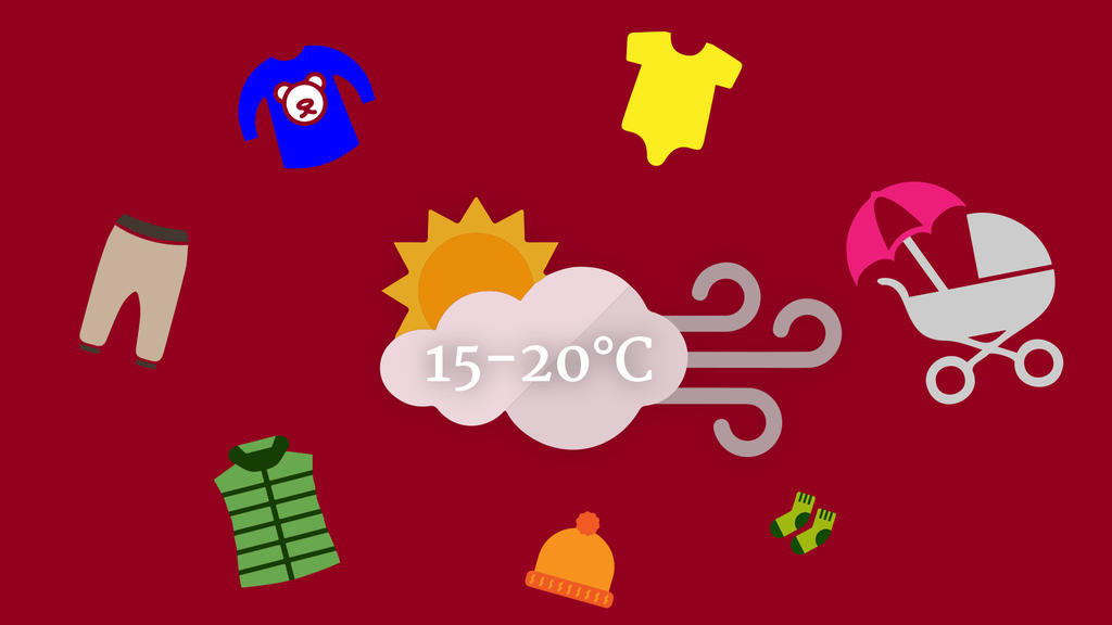 Kinder und Babyklamotten Icons
