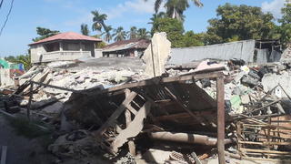 Damage is seen in an area after a major earthquake struck southwestern Haiti, in Les Cayes, Haiti August 14, 2021. Courtesy of  Jose Flecher / Social Media via REUTERS  ATTENTION EDITORS - THIS IMAGE HAS BEEN SUPPLIED BY A THIRD PARTY. NO RESALES. NO ARCHIVE. MANDATORY CREDIT JOSE FLECHER.
