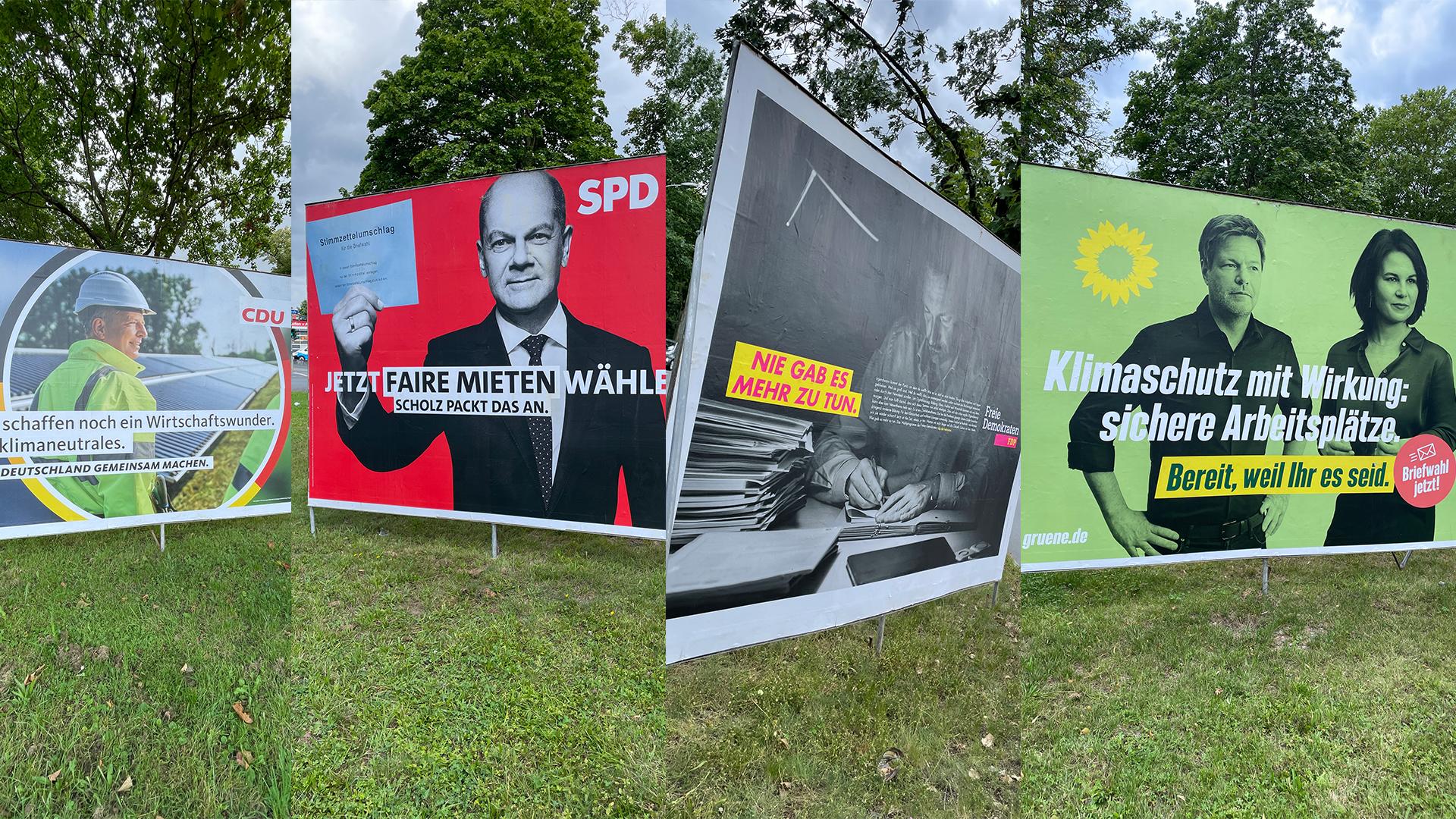 Wahlplakate Bundestagswahl 2021