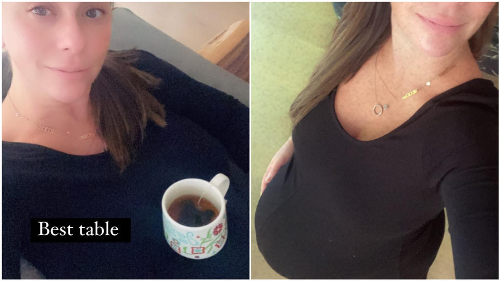 US-Schauspielerin Jennifer Love Hewitt zeigt Fans ihre Babykugel.