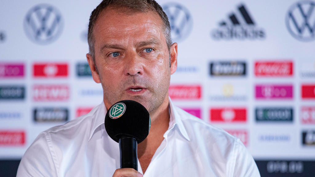 Sport Bilder des Tages Medien Get-together, mit Bundestrainer Hansi Flick und seinem Team, DFB-Campus, 10.08.2021 Hansi Flick Bundestrainer, Medien Get-together, mit Bundestrainer Hansi Flick und seinem Team, DFB-Campus, 10.08.2021 Thomas Boecker/DFB