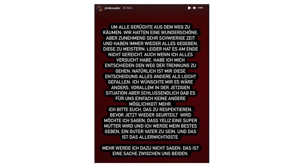 Das Statement von Jimi Blue Ochsenknecht zur Trennung