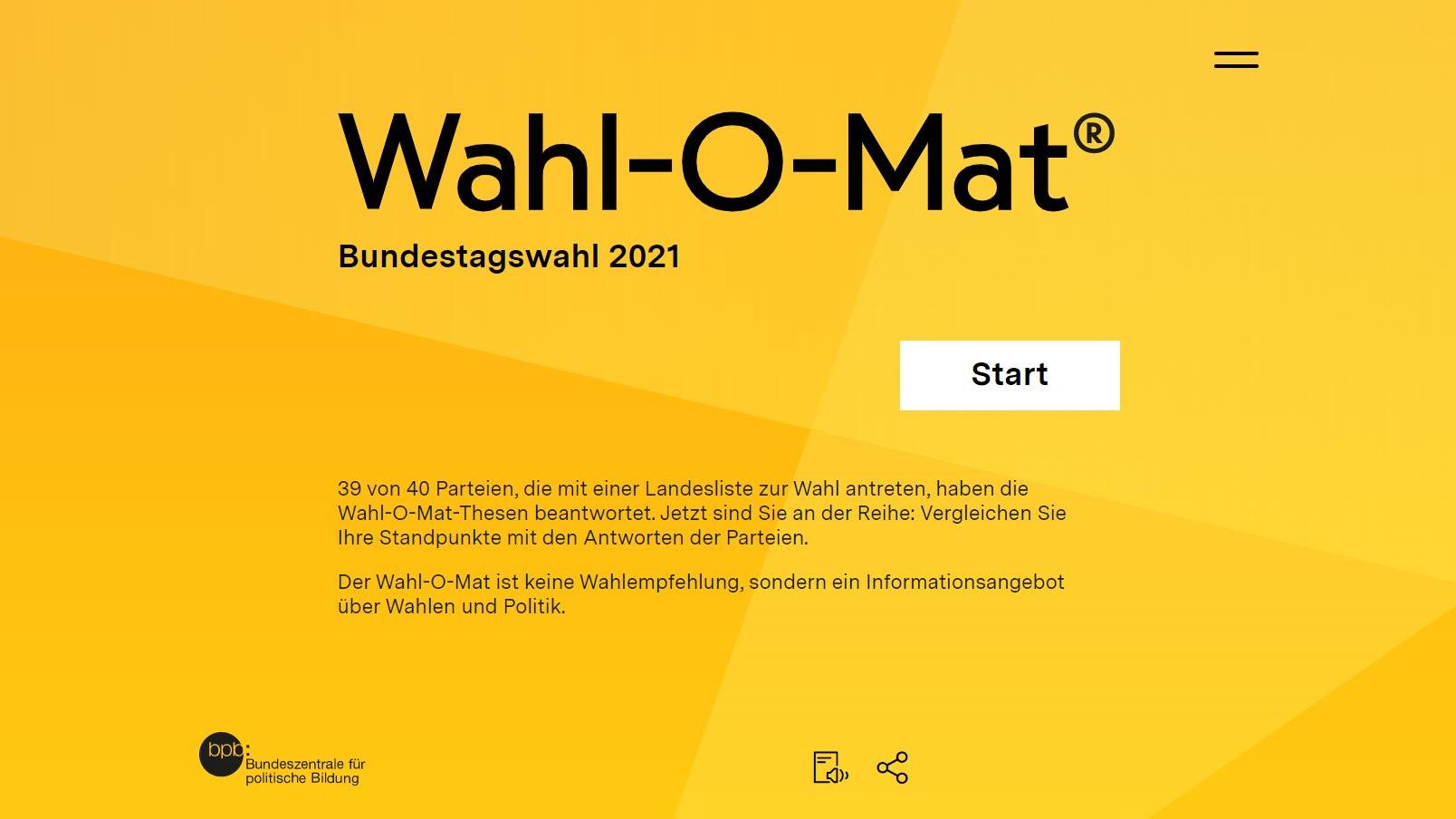 Wahl-O-Mat zur Bundestagswahl 2021: So finden Sie online heraus, welche