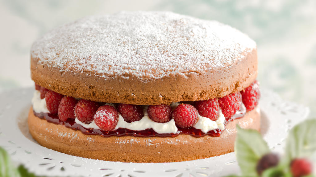 Victorian Sponge Cake, wie er im Buche steht.