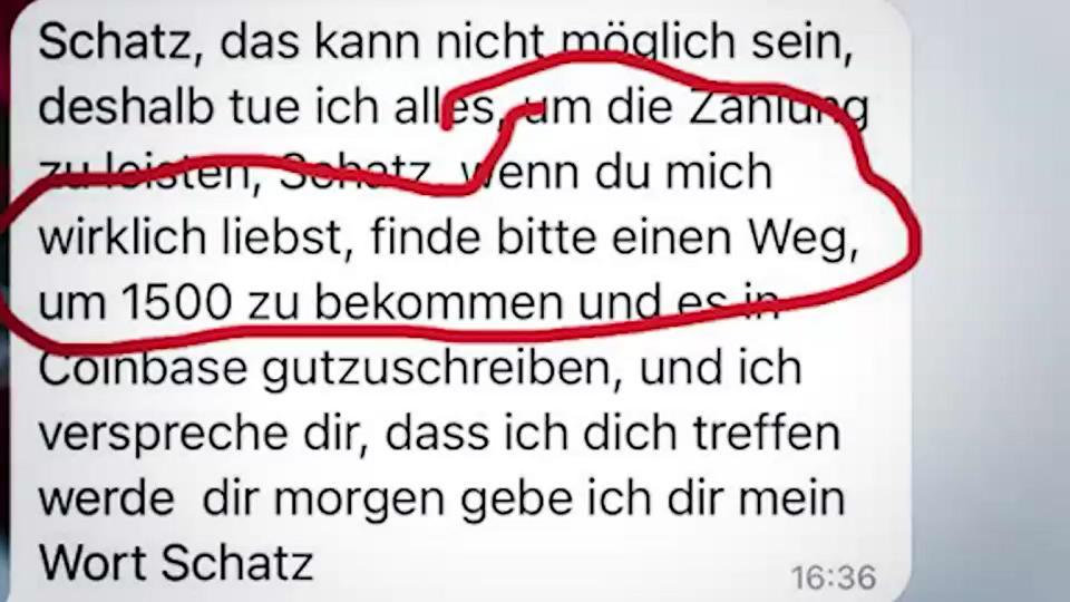 Erst allmählich erzählt die angebliche Jana von Nöten – es wird behauptet, dass sie kurzfristig Geld brauche für ihre kranke Mutter.