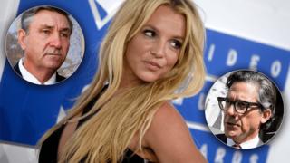 Jamie Spears, Tochter Britney und ihr Anwalt Mathew S. Rosengart.