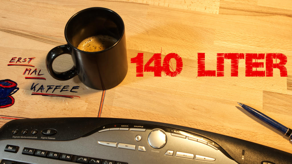 Um eine Tasse Kaffee zu genießen, braucht es rund 140 Liter Wasser