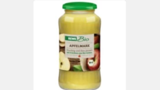 Zurückgerufenes Apfelmark