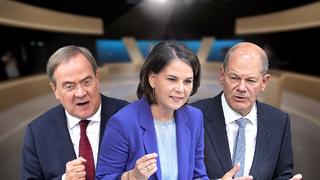 Die Spitzenkandidaten der Parteien sind bereit für das Triell bei ARD und ZDF.