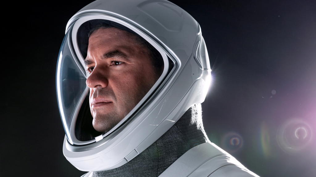 Jared Isaacman, Inspiration4 crew member, poses in this picture obtained by Reuters on September 15, 2021. INSPIRATION 4/Handout via REUTERS THIS IMAGE HAS BEEN SUPPLIED BY A THIRD PARTY. MANDATORY CREDIT. NO RESALES. NO ARCHIVES.