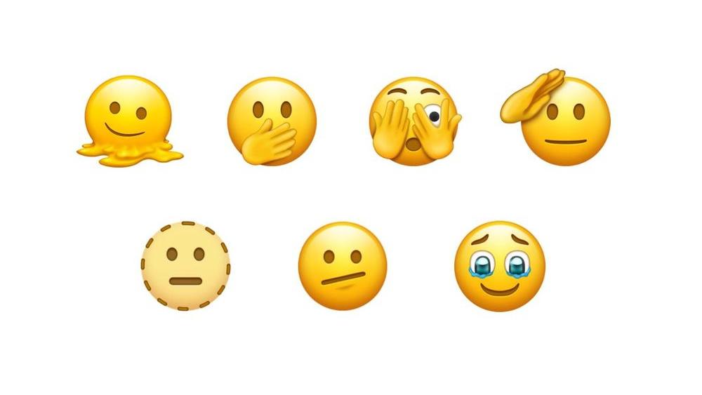 Verschiedene Emojis. Zum Beispiel eines, dass sich die Augen zu hält.