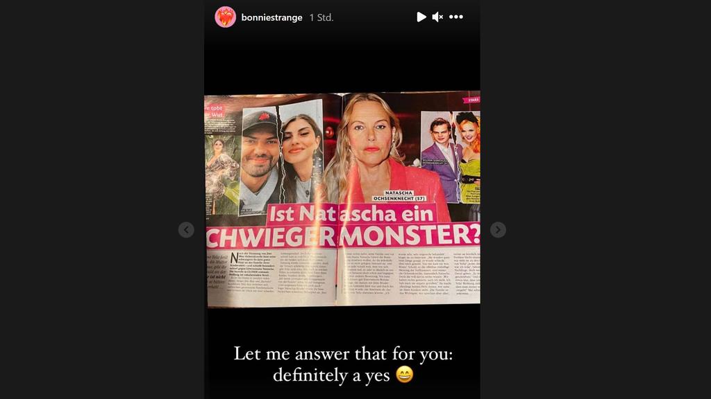 Bonnie Strange reagiert auf die Schlagzeilen rund um Natascha Ochsenknecht.
