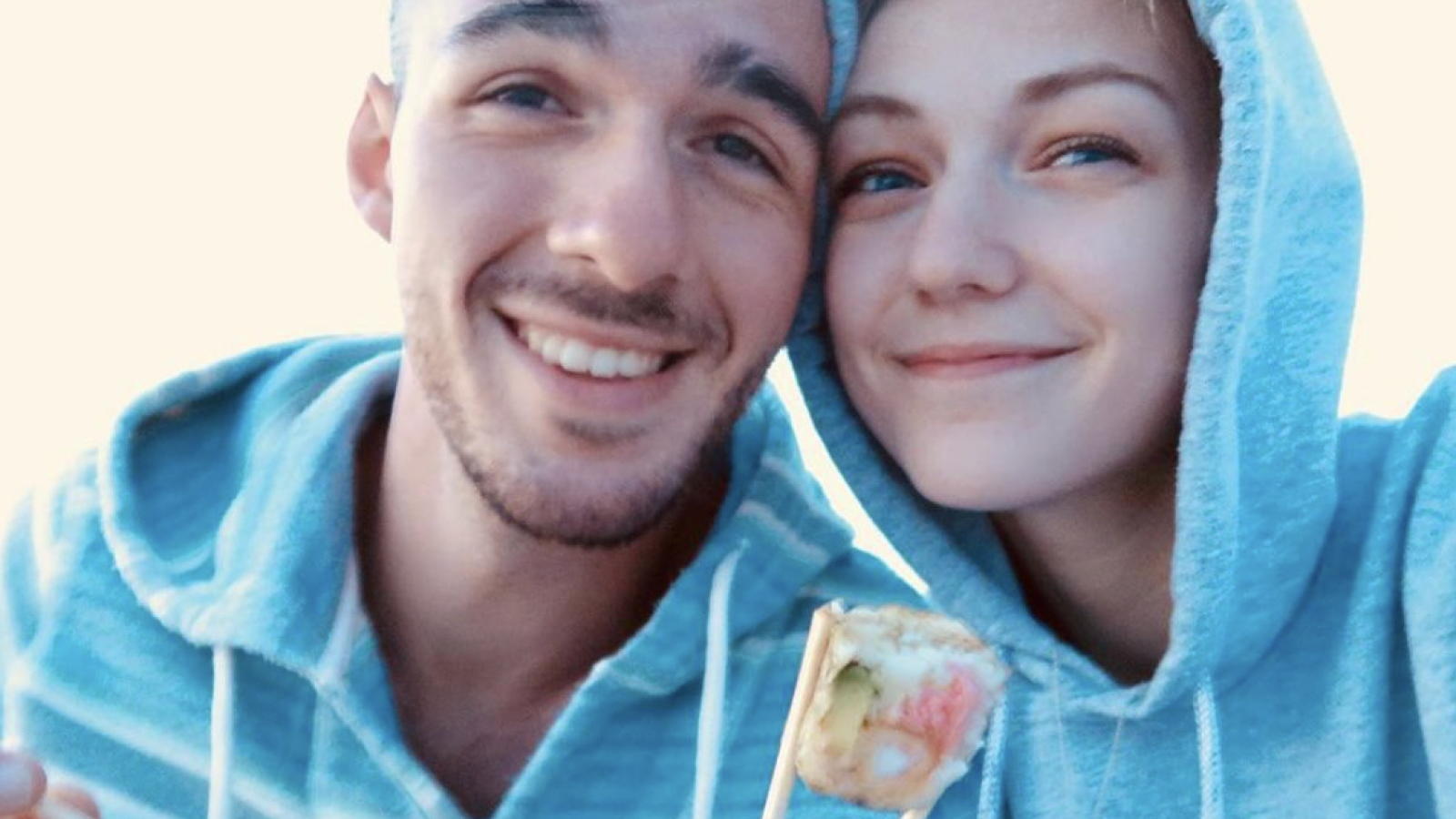 Gabrielle Petito, 22, who was reported missing on September 11, 2021 after traveling with her boyfriend around the country in a van and never returned home, poses for a photo with Brian Laundrie in this undated handout photo.  North Port/Florida Poli