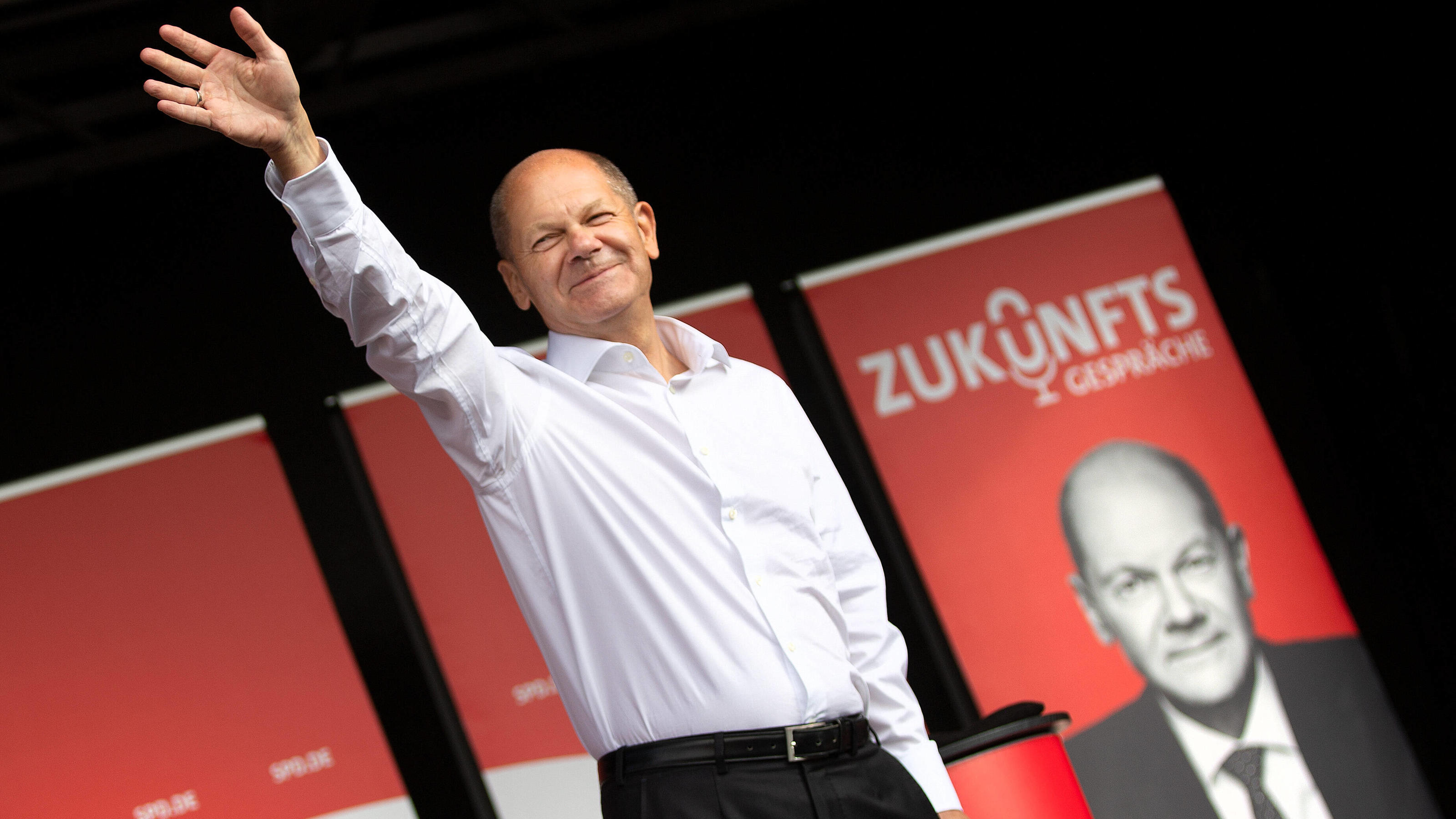 SPD-Bundeskandlerkandidat Olaf Scholz besucht Esslingen am Neckar. SPD-Bundeskandlerkandidat Olaf Scholz besucht Esslingen am Neckar. 