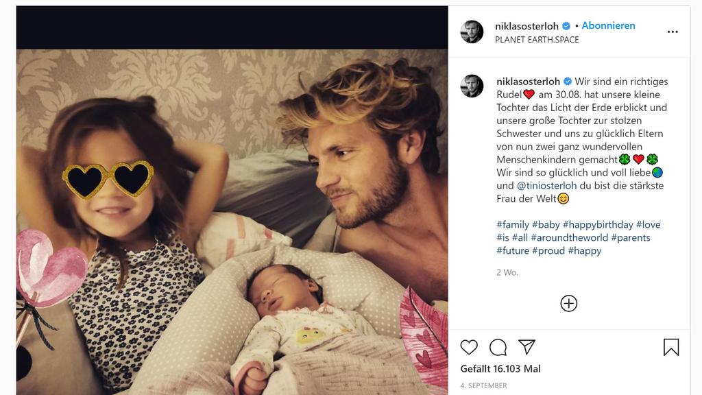 Niklas Osterloh ist einfach nur glücklich über seine kleine gesunde Familie.