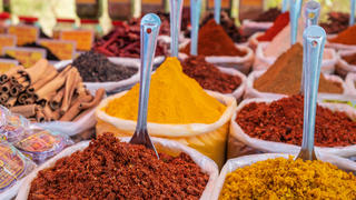 Close-Up Of Spices On Market Stall. India - Anjuna Market, GOA