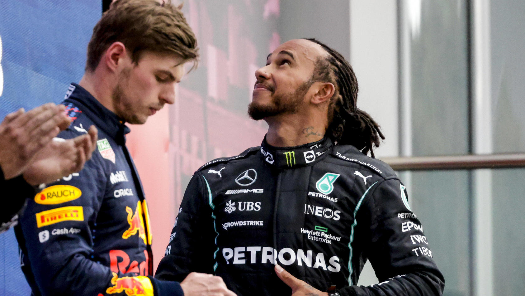 Duell um die WM-Krone: Max Verstappen und Lewis Hamilton.