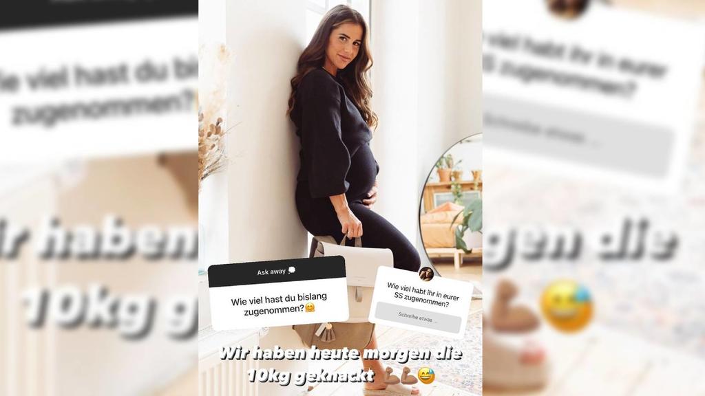 Sarah Engels plaudert bei Instagram aus, wie viel mehr sie und ihr Baby jetzt schon auf die Waage bringen.