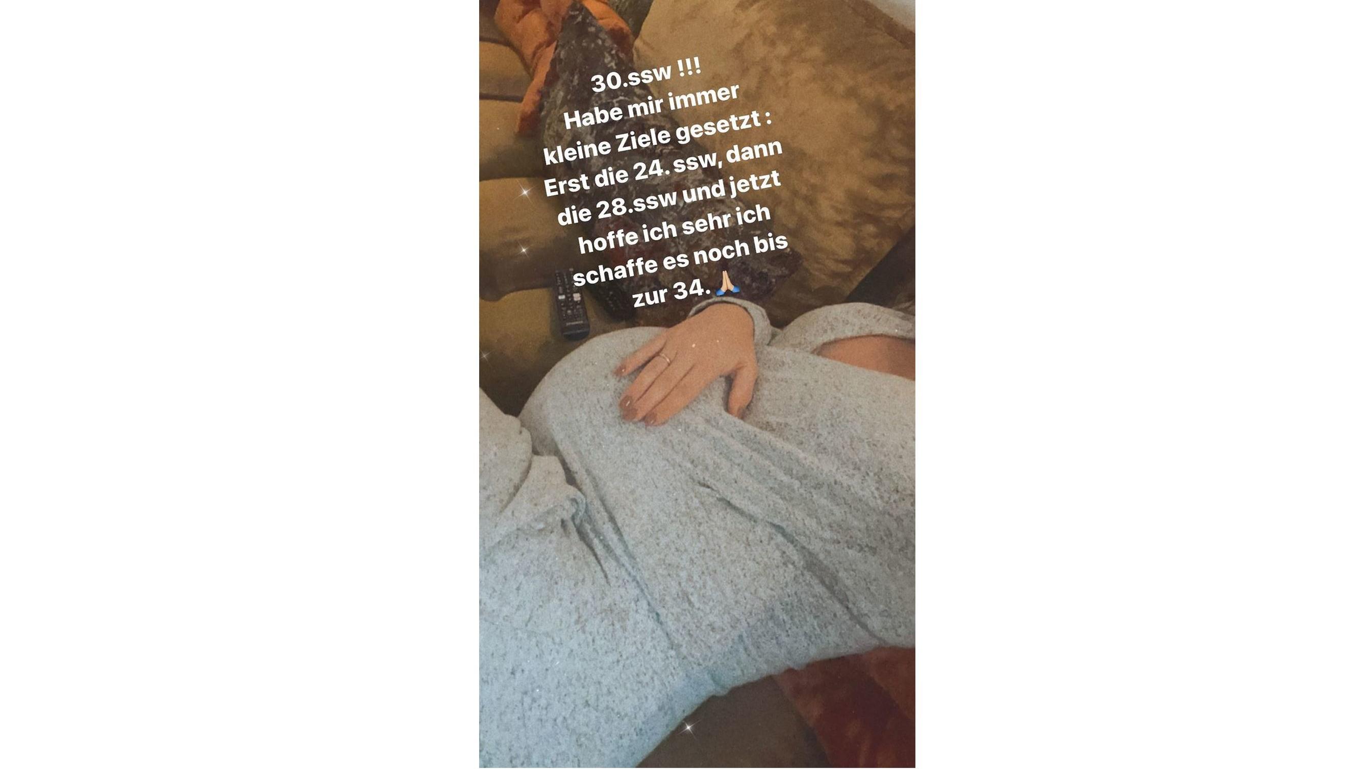 Anna-Maria Ferchichi gibt auf Instagram ein Schwangerschafts-Update.