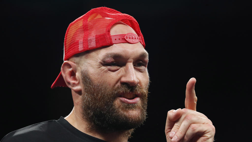 Boxing - Tyson Fury v Deontay Wilder - WBC Heavyweight Title - T-Mobile Arena, Las Vegas, Nevada, U.S. - October 9, 2021 Tyson Fury during a press conference after winning the fight against Deontay Wilder REUTERS/Steve Marcus