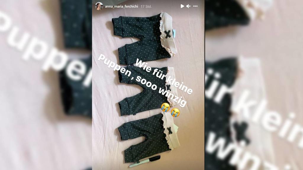 Anna-Maria Ferchichi zeigt das erste Outfit ihrer noch ungeborenen Drillinge.
