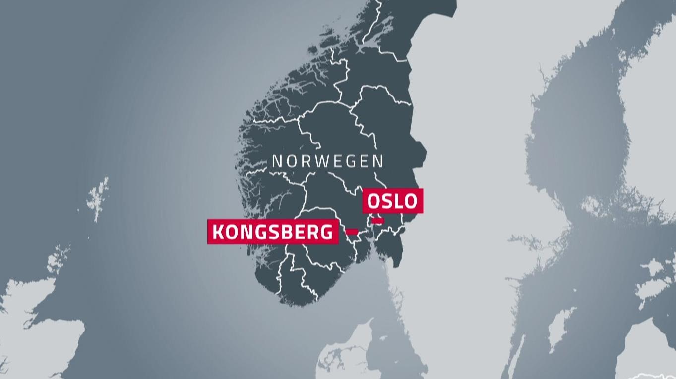 Kongsberg liegt ca. 80 km südwestlich von Oslo in Norwegen.