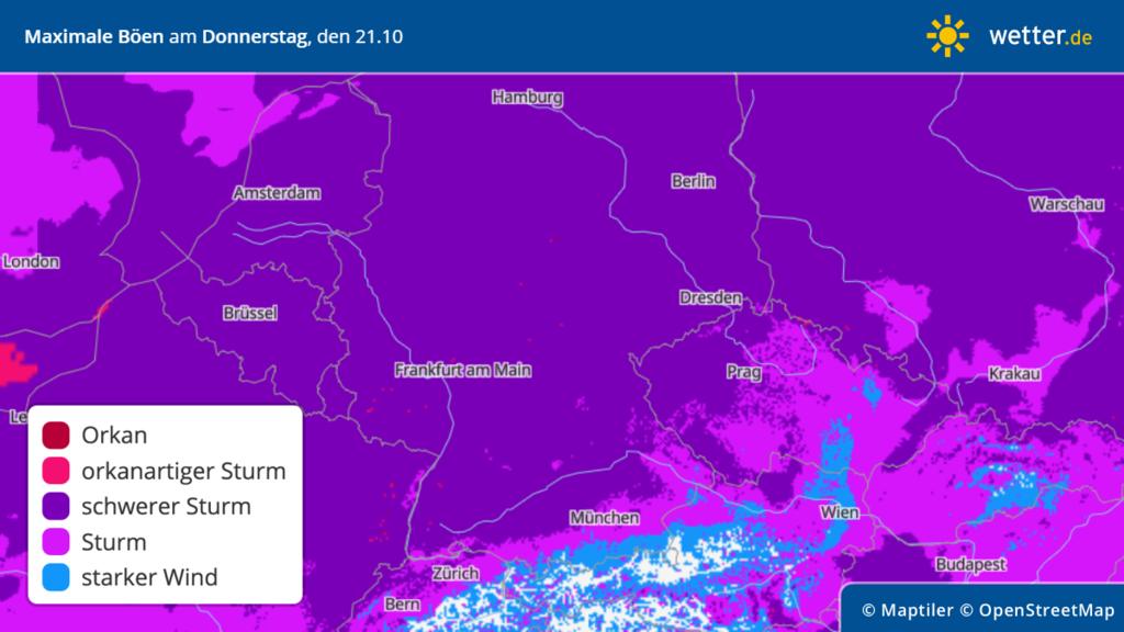 Sturm am Donnerstag