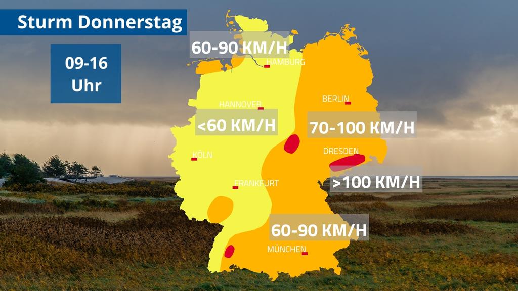 Wettervorhersage für den Sturm