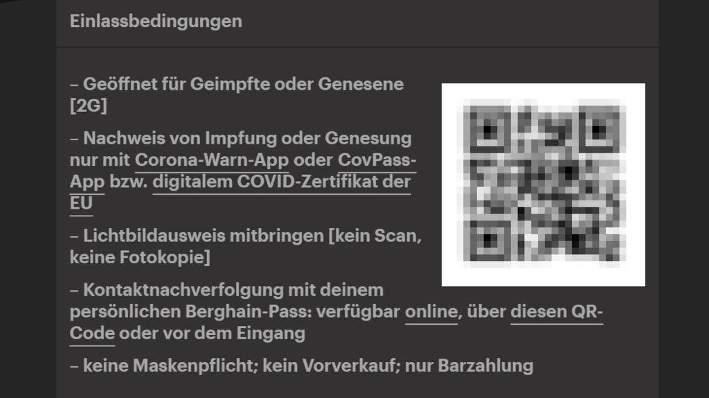 Einlassbedingungen Berghain Berlin