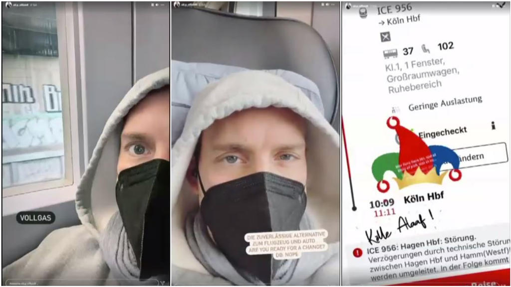 Oli P dokumentierte seine Bahnfahrt von Berlin nach Köln