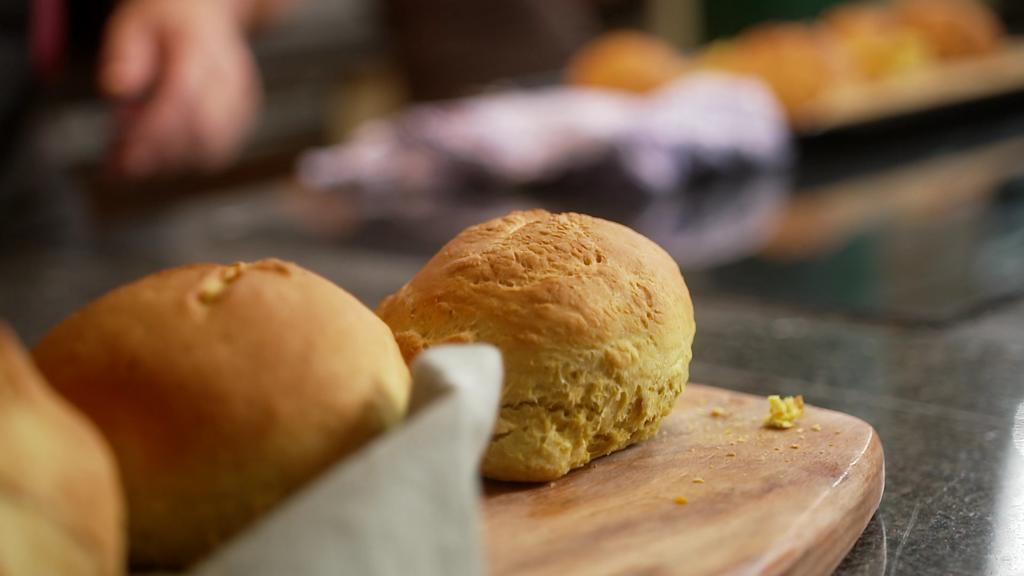 Saftige Brötchen mit dem Butternutkürbis.