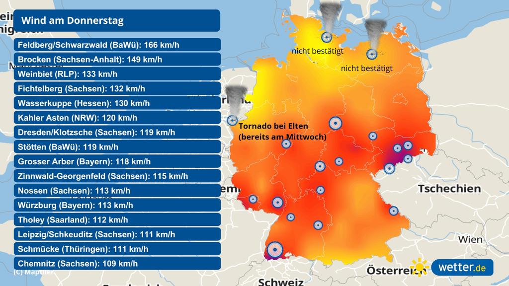 Sturm HENDRIK brachte Deutschland Orkanböen