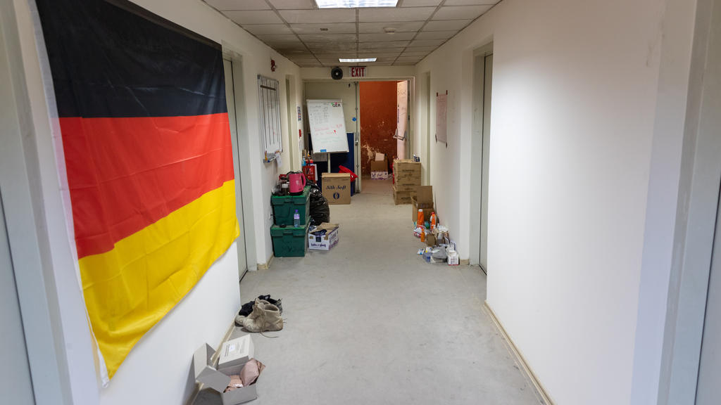 So sieht der Flur des deutschen Koordinationszentrums am Flughafen in Kabul aus.