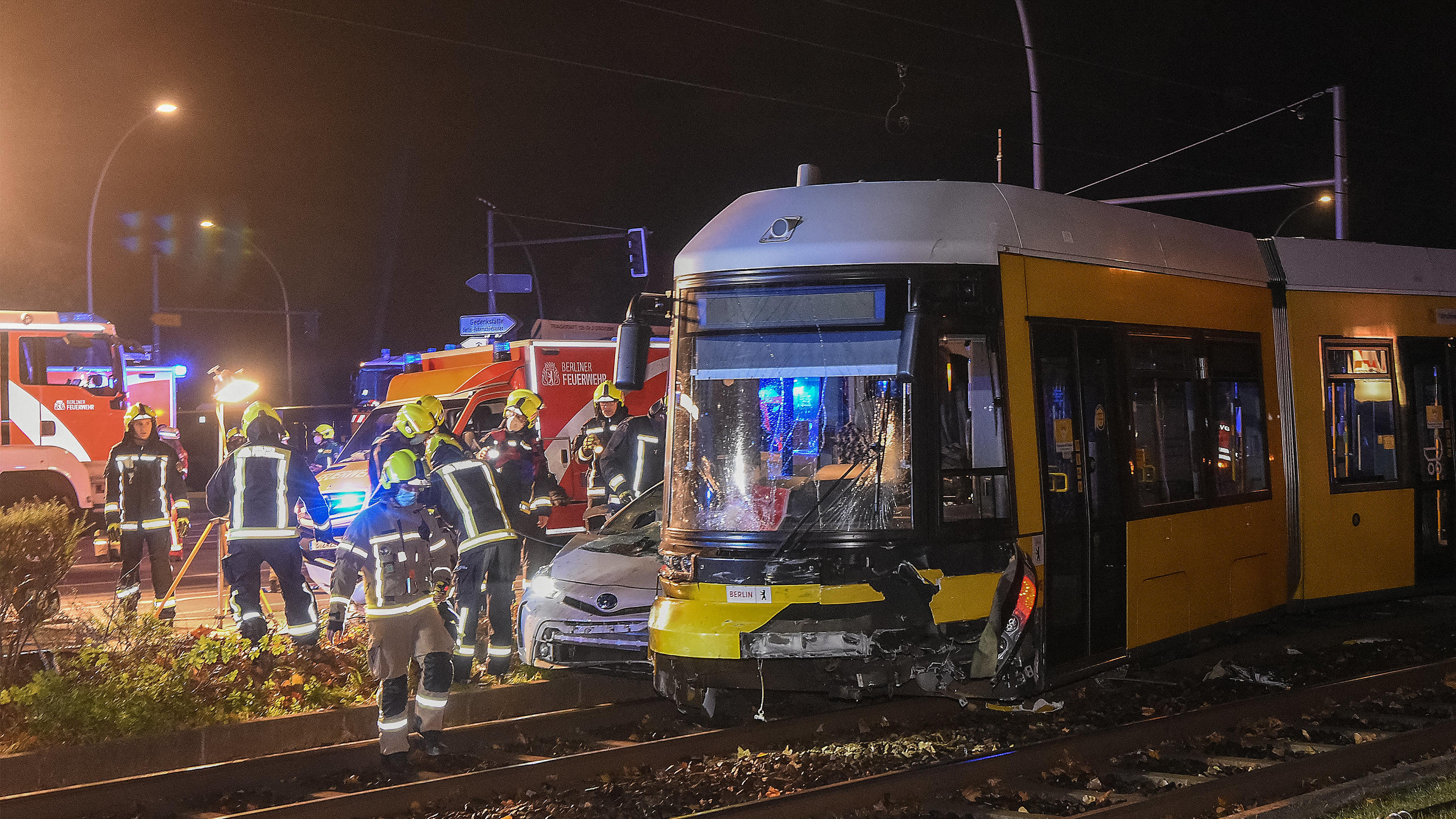 Unfall mit Straßenbahn in Berlin