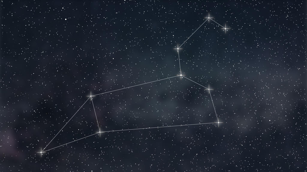 Konstellation des Sternbilds Löwe, Astrologie, Tierkreiszeichen,